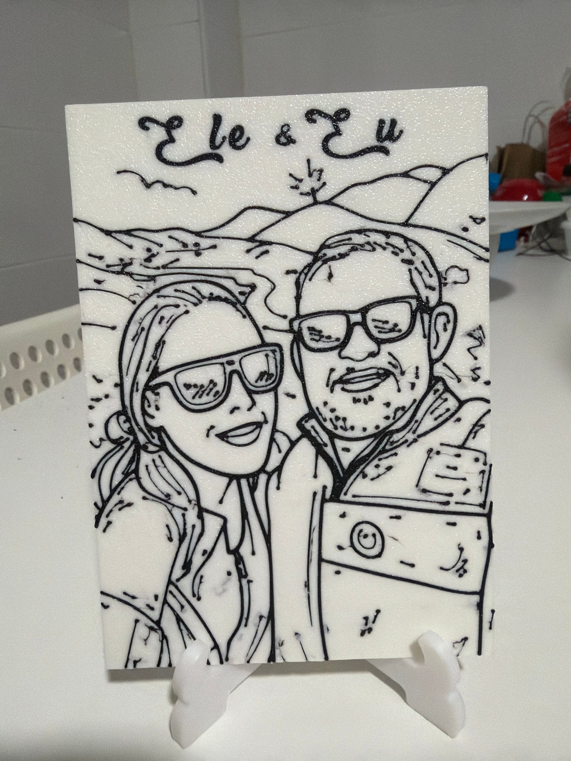 Placa decorativa de arte fina personalizada